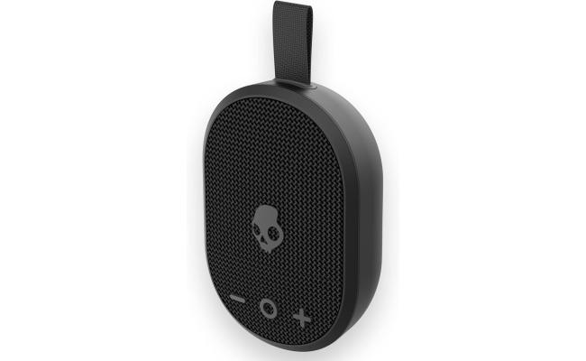 Skullcandy Ounce Wireless Bluetooth Speaker - IPX7 Waterproof Mini Portable Speaker with 16 Hour Battery, Downward Firing Passive Radiator, and Ballistic Nylon Carry Strap - Black
